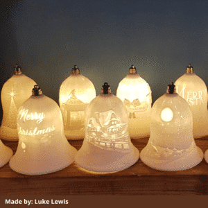 Christmas bell lantern lights