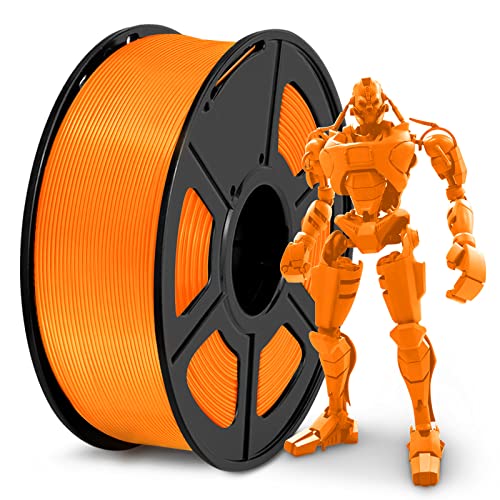 SUNLU PLA Filament 1.75mm 3D Printer Filament PLA 1kg Spool (2.2lbs), Dimensional Accuracy of +/- 0.02mm PLA Orange