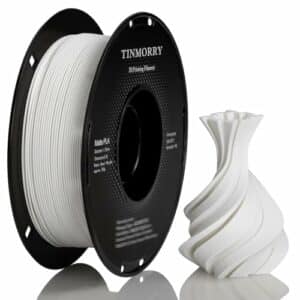 TINMORRY PLA Filament 1.75mm 1kg, Matte PLA 3D Printer Filament, Compatible with Bambu Lab FDM 3D Printer, 1 KG 1 Spool, Matte White
